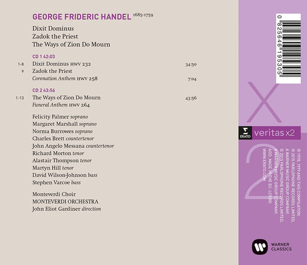 Handel: Dixit Dominus, Zadok The Priest (2CDs)