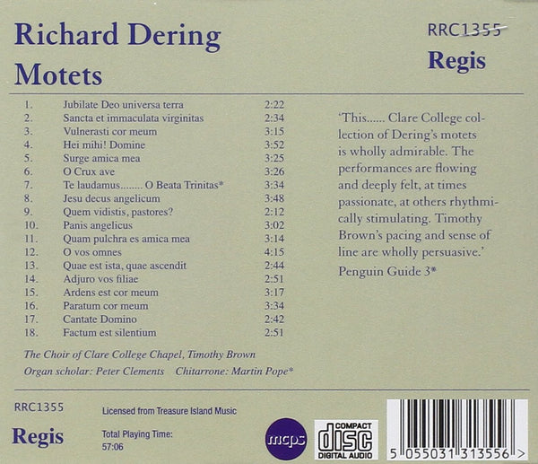 Richard Dering (1580-1630): Motets