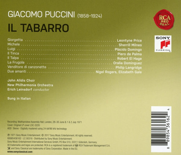 Puccini: IL TABARRO