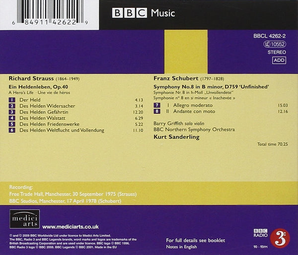 R. Strauss: Ein Heldenleben, op.40/ Schubert: Symphony No. 8 in B minor, D.759