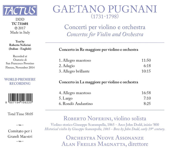 Gaetano Pugnani (1731-1798): Violin Concertos