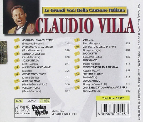 Le Grandi Voci Della Canzone - Claudio Villa