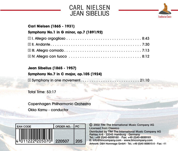 Nielsen: Symphony No.1/ Sibelius: Symphony No.7