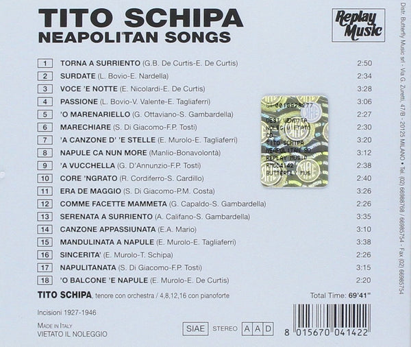 Tito Schipa - Neapolitan Songs