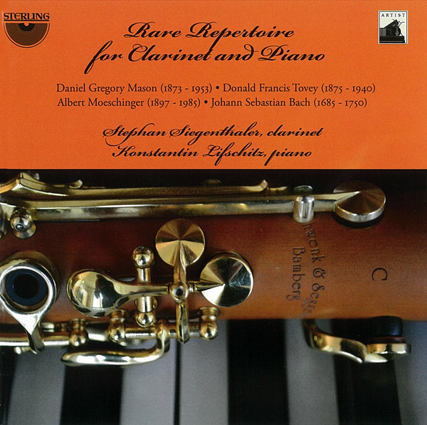 Rare Repertoire For Clarinet & Piano. Works by Bach, Moeschinger, Tovey & Mason.