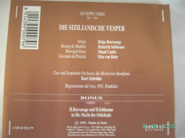 Verdi: I VESPRI SICILIANI (in German)