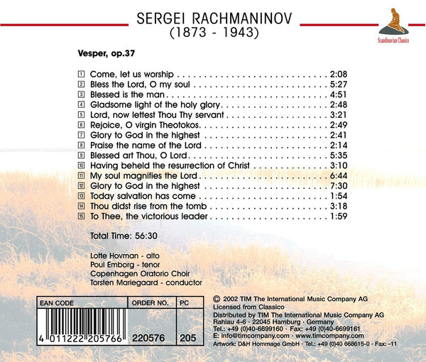 Rachmaninov: Vesper Op.37