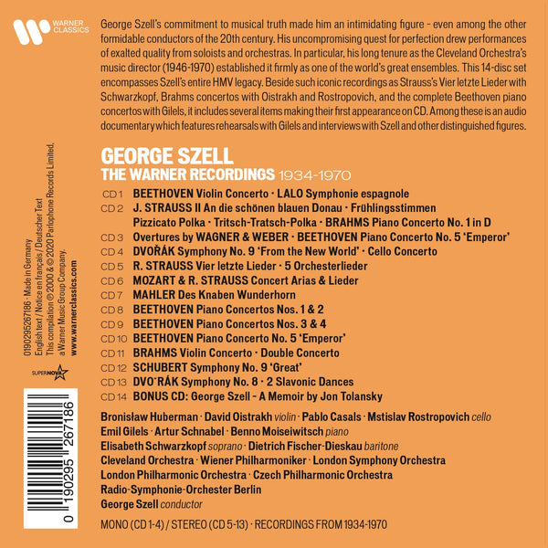 GEORGE SZELL -The Warner Recordings 1934-1970 (14CDs)
