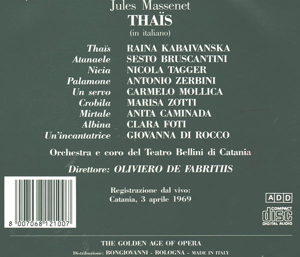 Massenet: THAIS (in Italian)