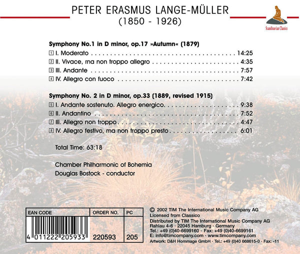 Peter Erasmus Lange-Müller (1850-1926): Symphonies Nos.1 & 2