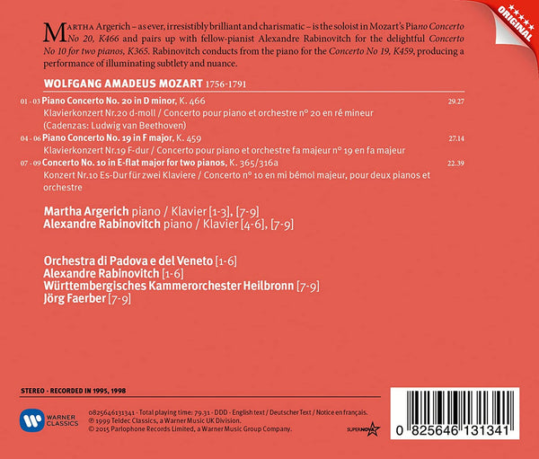 Mozart: Piano Concertos No. 10, 19 & 20