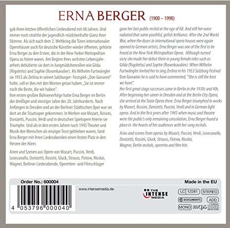 Erna Berger - The Soul's Peal of Bells / The Unforgotten Voices of the Berlin State Opera