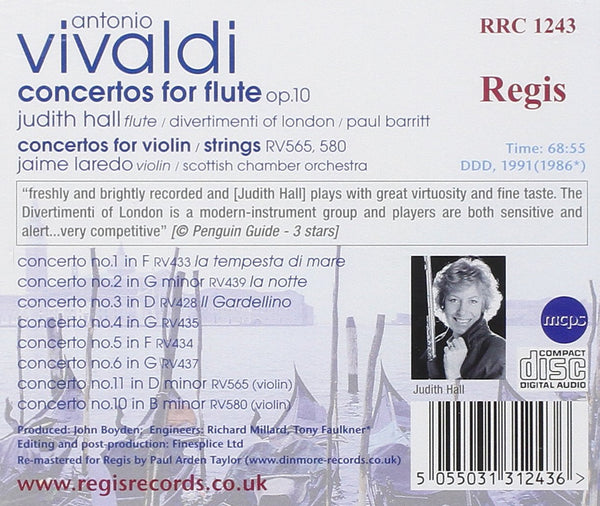 Vivaldi: 6 Flute Concertos, op.10. Violin Concerto, RV 565 & 580