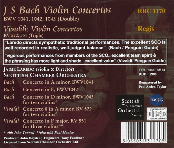 Bach: Violin Concertos, BWV 1041, 1042, 1043. Vivaldi: Violin Concertos, RV 522 & 551