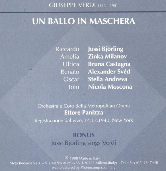 Verdi: UN BALLO IN MASCHERA