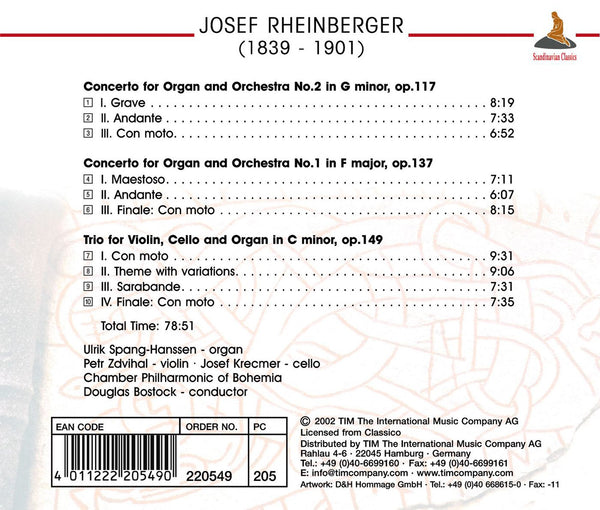 Rheinberger (1839-1901): Concertos for Organ