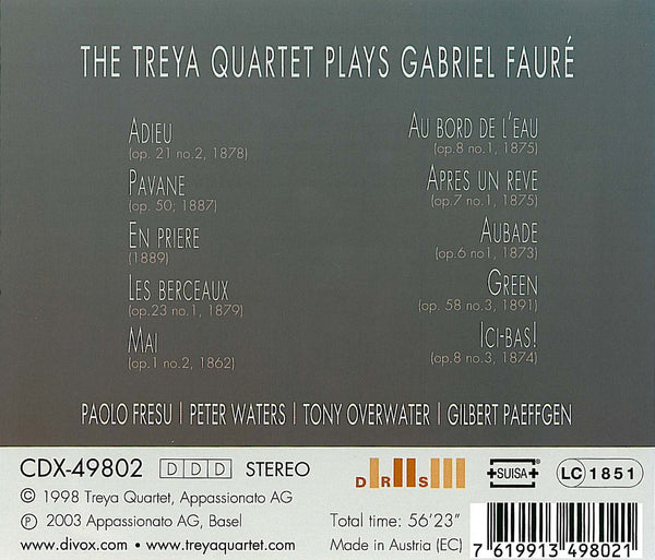 Treya Quartet Plays Gabriel Fauré