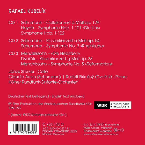 Rafael Kubelik  - The Cologne WDR Broadcasts 1960-63