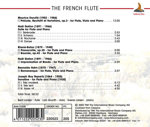 The French Flute - Duruflé, Gallon, Hahn, Rhené-Baton & Ropartz.