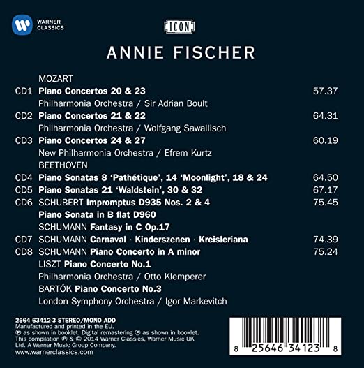 Annie Fischer: Icon - The Complete London Studio Recordings (8CDs)