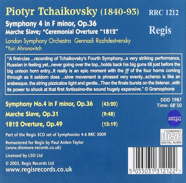 Tchaikovsky: Symphony 4. March Slave. 1812 Overture.