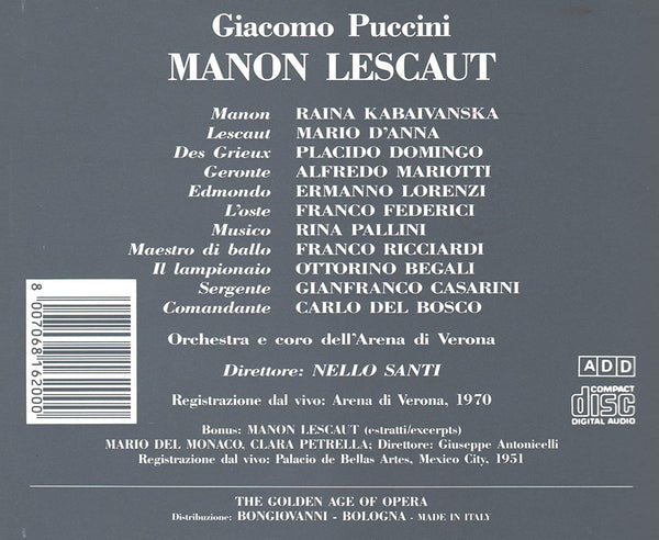 Puccini: MANON LESCAUT