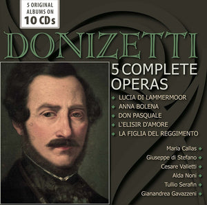 Donizetti: 5 Complete Operas (LUCIA DI LAMMERMOOR, ANNA BOLENA, DON PASQUALE, L'ELISIR D'AMORE & LA FIGLIA DEL REGGIMENTO)