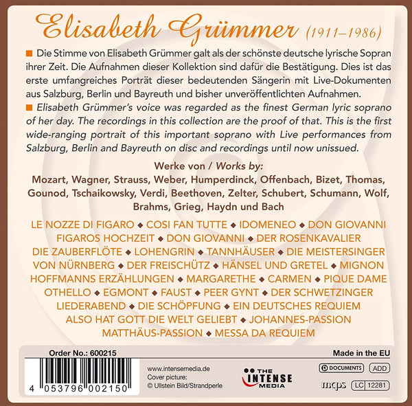 Elisabeth Grümmer - The Most Beautiful Voice of The Romantic