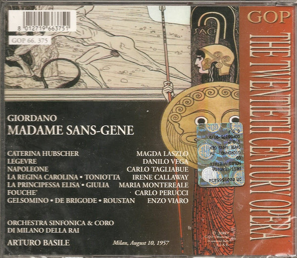 Giordano: MADAME SANS-GENE