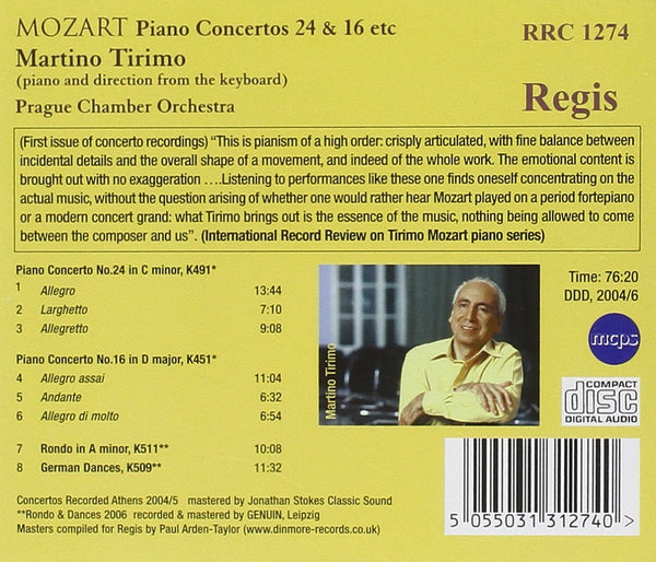 Mozart: Piano Concertos No. 16 , KV451 & No. 24, KV491