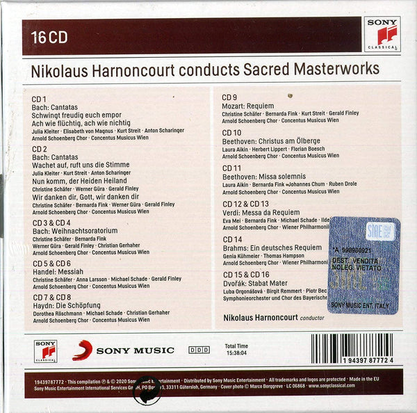 Nikolaus Harnoncourt conducts Sacred Masterworks