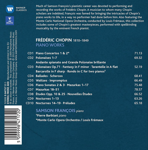 Chopin: Piano Works (10CDs)