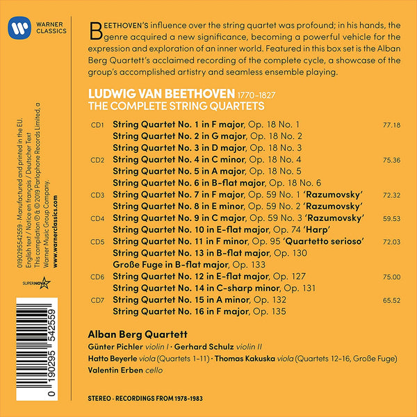 Beethoven: The String Quartets (7CDs)