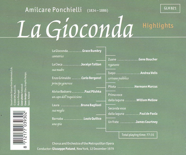 Ponchielli: LA GIOCONDA  - Highlights