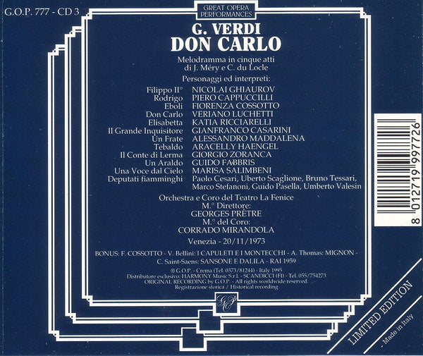 Verdi: DON CARLO