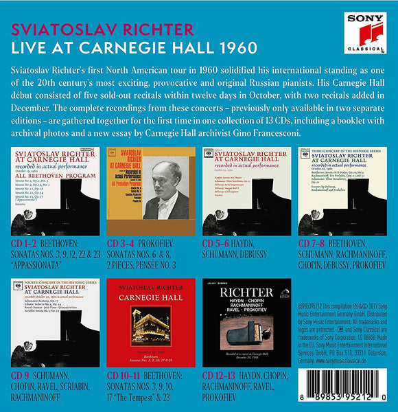 SVIATOSLAV RICHTER - Live at Carnegie Hall 1960