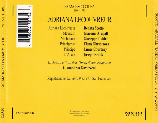 Cilea: ADRIANA LECOUVEUR