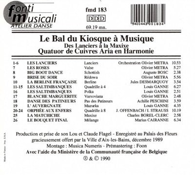 Bal du Kiosque a Musique Des Lanciers a La Maxixe