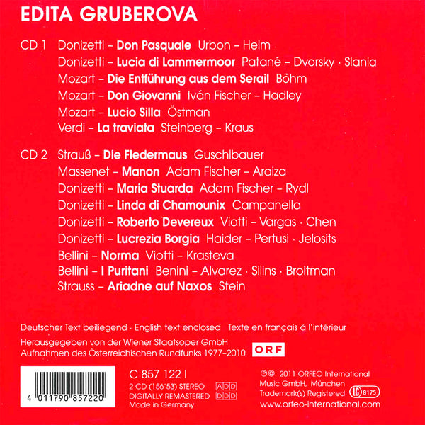 Edita Gruberova - Live Recordings 1977-2010 - Arias from Don Pasquale Lucia Di Lammermoor, I Puritani, Lucrezia Borgia, Roberto Devereux,  Ariadne auf Naxos & more