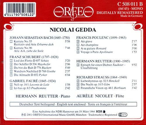 Nicolai Gedda - Liederabend