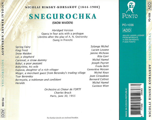 Rimsky-Korskov: SNEGUROCHKA (SNOW MAIDEN)  (In French)