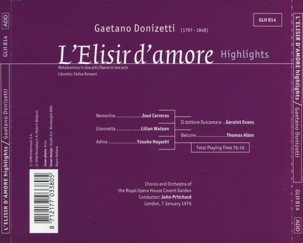 Donizetti: L'ELISIR D'AMORE = Highlights