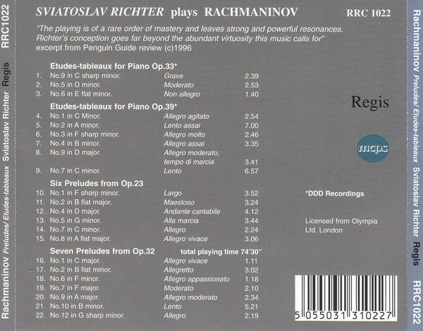 Rachmaninov: Preludes. Etudes-Tableaux