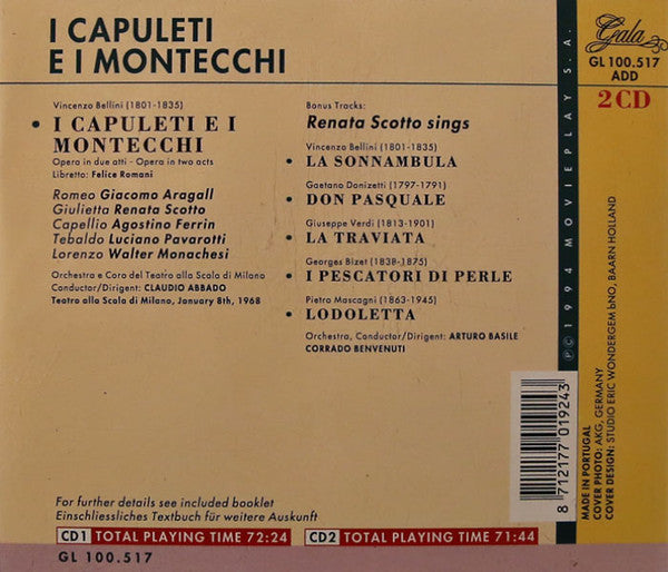 Bellini: I CAPULETI  E I MONTECCHI