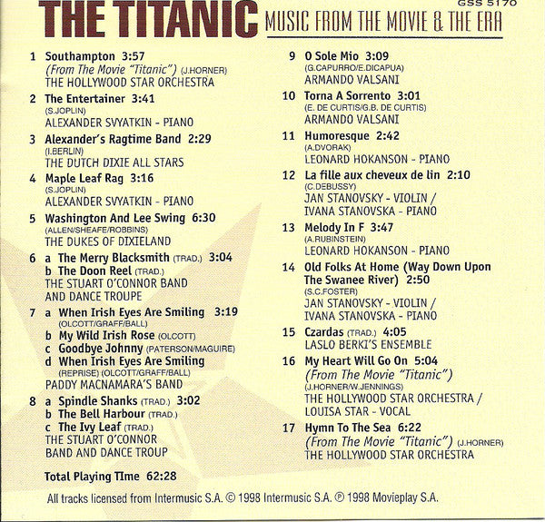 The Titanic - Music From the Movie & Era