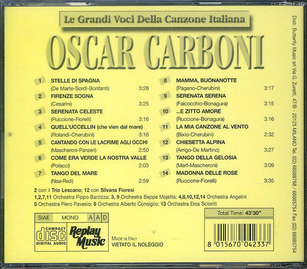 Le Grandi Voci Della Canzone - Oscar Carboni