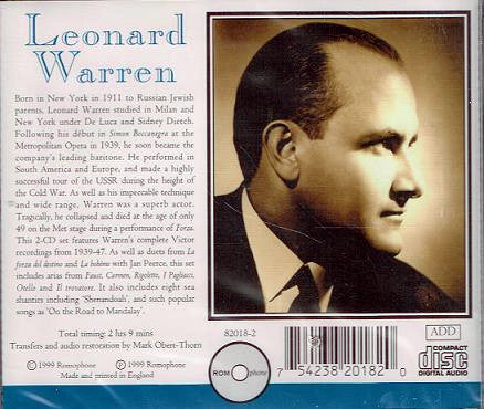 Leonard Warren - The Complete Victor Recordings (1939-47)