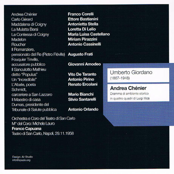 Giordano: ANDREA CHÉNIER