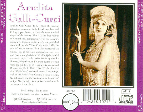 Amelita Galli-Curci – The Victor Recordings (1930)