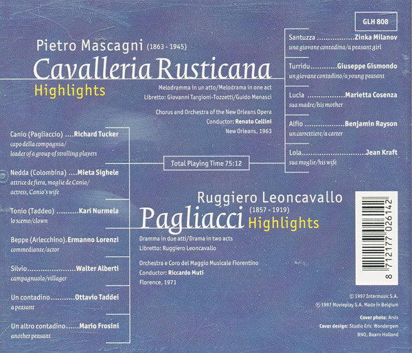 Mascagni: CAVALLERIA RUSTICANA - Highlights & Leoncavallo: PAGLIACCI - Highlights